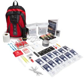 The Essentials Complete 72-Hour Kit - 2 Person: Black or Red Backpack | No Masks