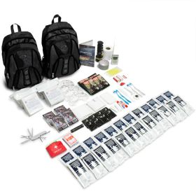 The Essentials Complete 72-Hour Kit - 4 Person: Black or Red Backpack | No Masks