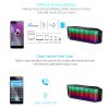 LED Wireless Speaker Dynamic Multicolor Hands-free FM Radio USB MMC Reading Aux In for Party Camping Travel