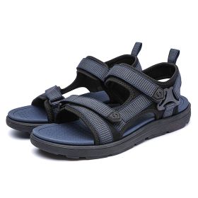 Men Fashion Sandals Man Summer Sandals Outdoor Casual Shoes Mountain Hiking Sandals Comfortable Non-Slip Slippers Beach Sandals (Color: Blue)