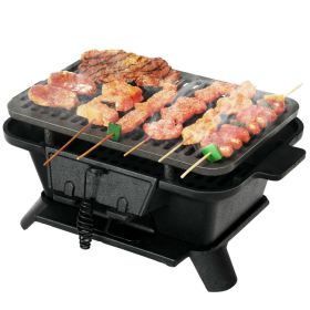 Camping party Picnic Heavy Duty Portable Tabletop BBQ Grill Stove (Color: Black)