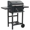 Outdoor Party Backyard Dinner Mobile Stainless Steel Square Oven Charcoal Oven