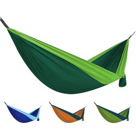 Outdoor Deluxe Portable Hammock Compact 1-Person 108"*54" Hammock Multi-Purpose Indoor/Outdoor- Hammock Kit with Tree Straps and Carabiners (Color: Cyan)