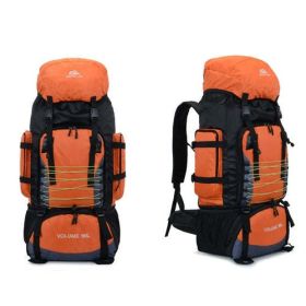 90L 80L Travel Bag Camping Backpack Hiking Army Climbing Bags (Color: Pink Color 90L Orange  Bag)