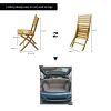 Outdoor Folding Chair Set of 2 All Weather Aluminum Patio Chairs