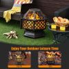 Outddor Patio Garden Beach Camping Bonfire Party Fire Pit With BBQ Grill