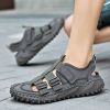 Men Sandals Summer Breathable Outdoor Hiking Beach Shoes Male Non Slip Rubber Sole Slippers Handmade Patchwork Roman Sandalies